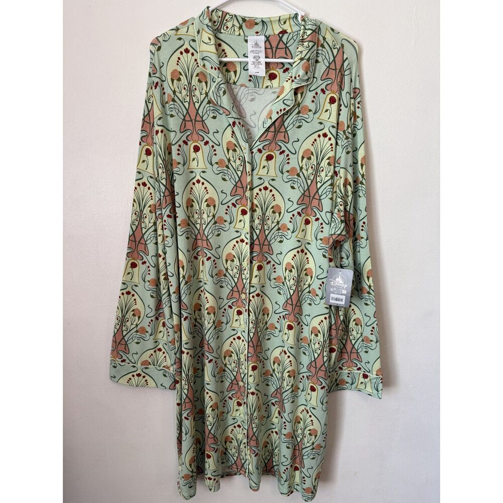 Disney Parks Beauty and the Beast Women's Plus 1X Nightgown NWT Belle Roses